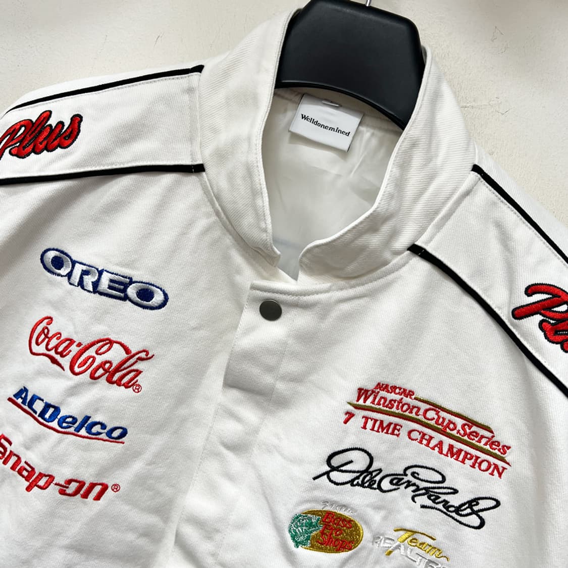 웰던 오버핏 스폰서 패치 레이싱 자켓 L 상품이미지3