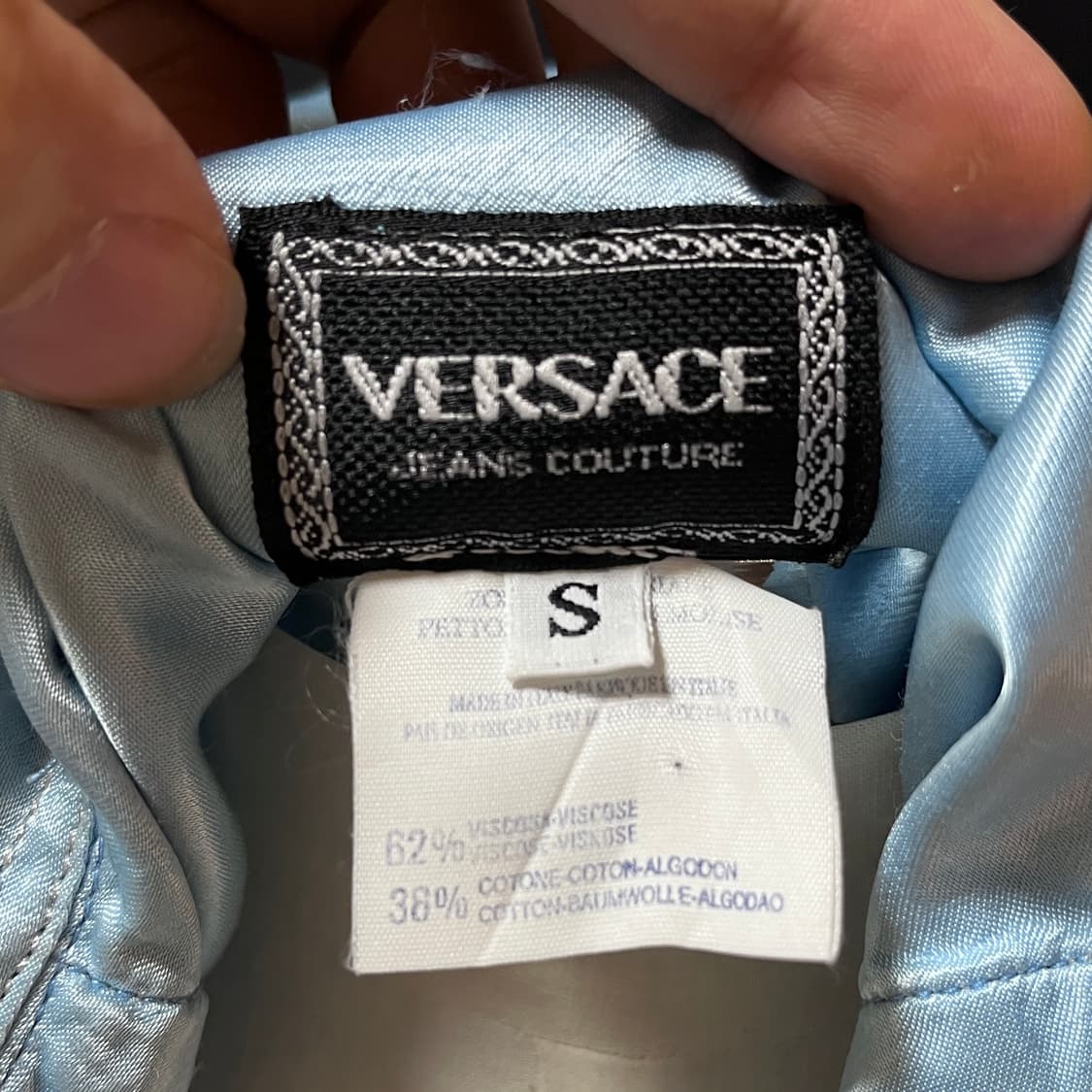 90s 베르사체 진스 꾸뛰르 새틴 웨스턴 셔츠 상품이미지10