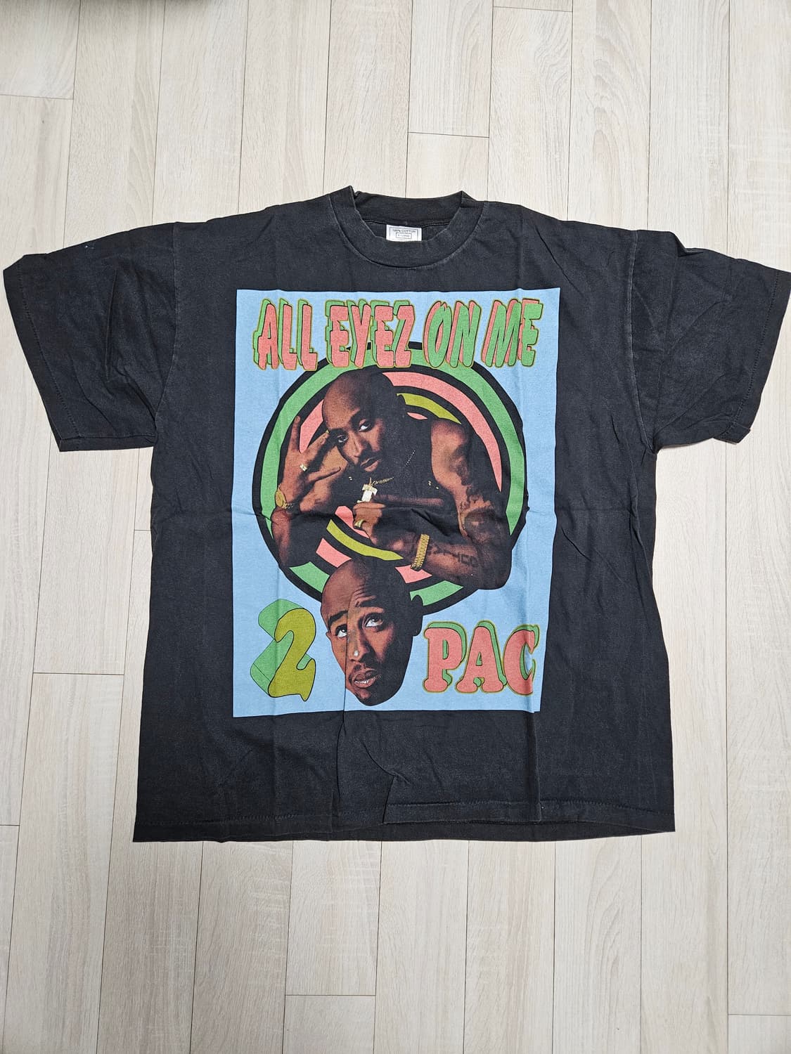 투팍 빈티지랩티셔츠 엑스라지 상품이미지1