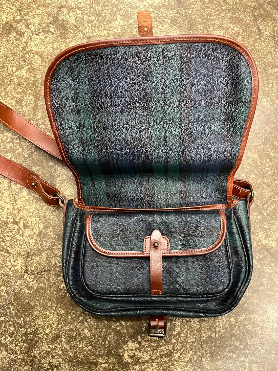 90s 폴로 랄프로렌 타탄체크 크로스백 상품이미지5