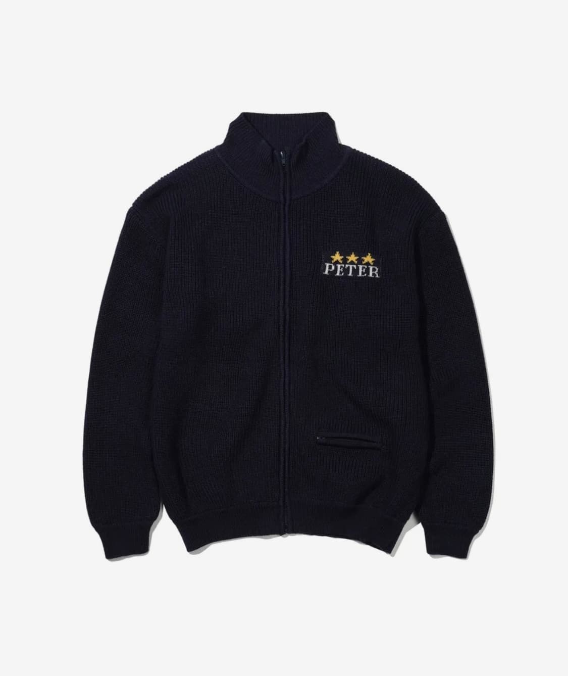 마이네임이즈피터 PETER STAR KNIT ZIP UP - NAVY 상품이미지1