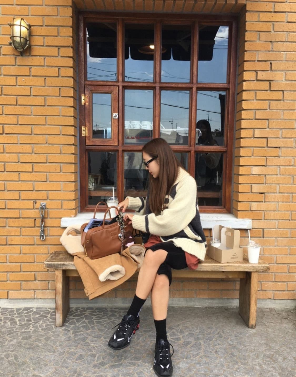 위아 소바 니트 집업 가디건 차콜 상품이미지5