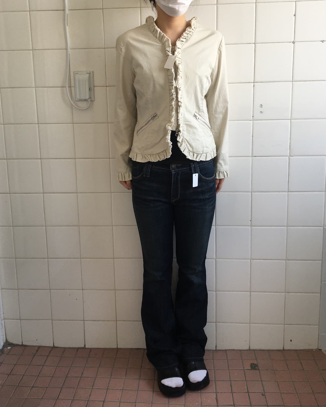 Frill point zip up jacket 상품이미지6