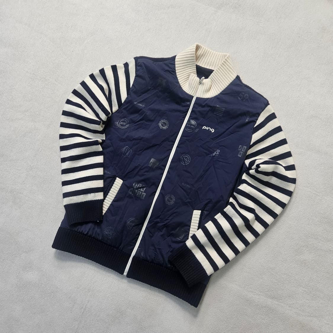 90 핑 여성 방풍 니트 집업 자켓 0325Y 상품이미지1