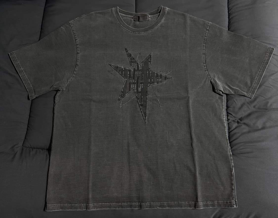 2) 노운 패치드 스타 티셔츠 차콜 상품이미지2