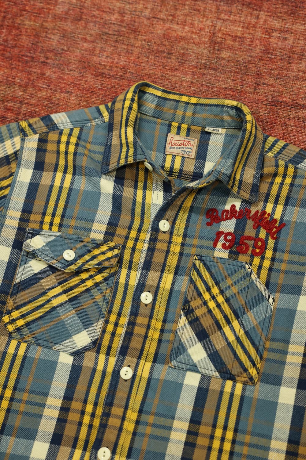 휴스턴 자수 체크 워크셔츠 판매 상품이미지5