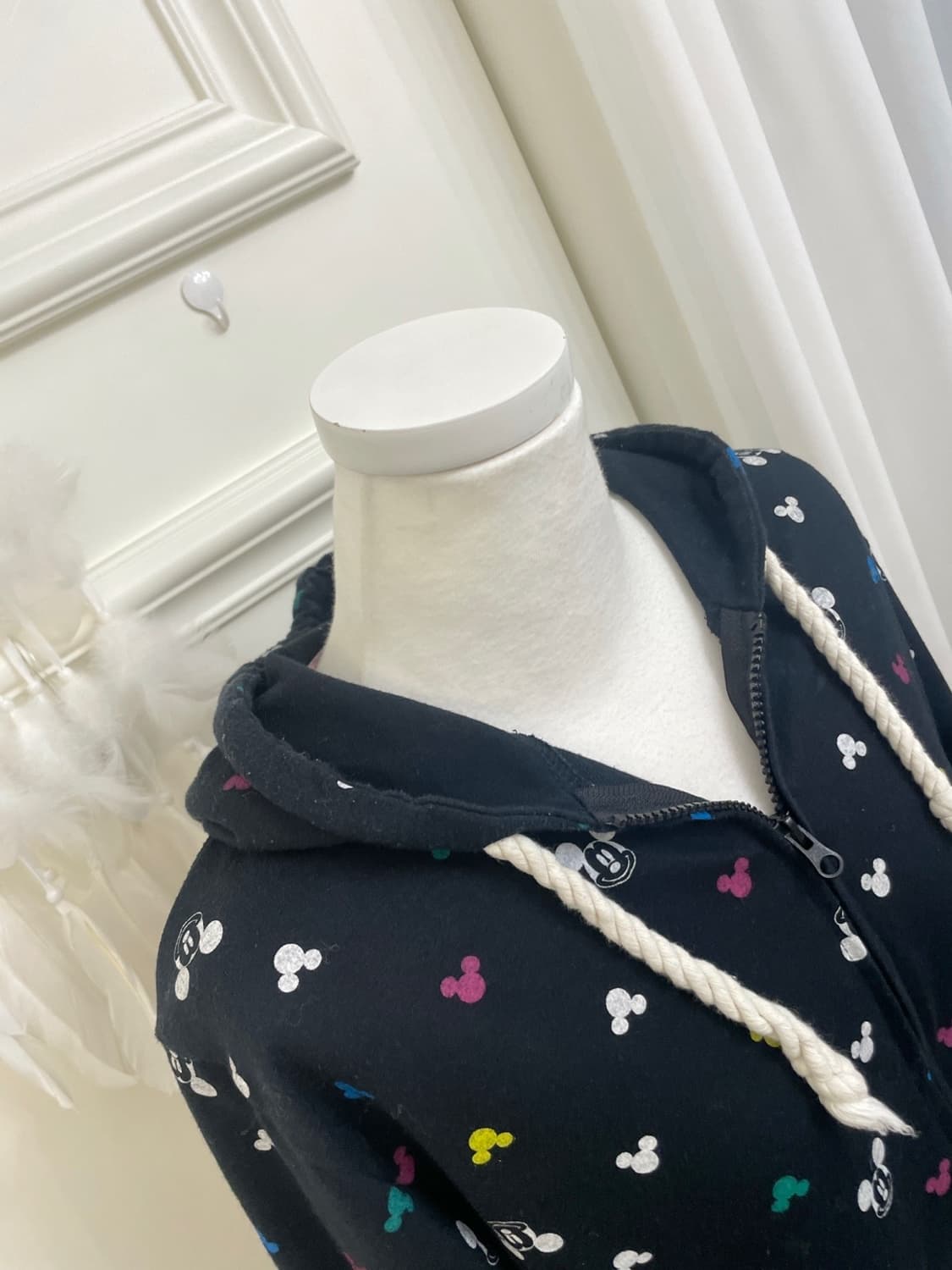 DISNEY black mickey pattern cotton hoodi 상품이미지7