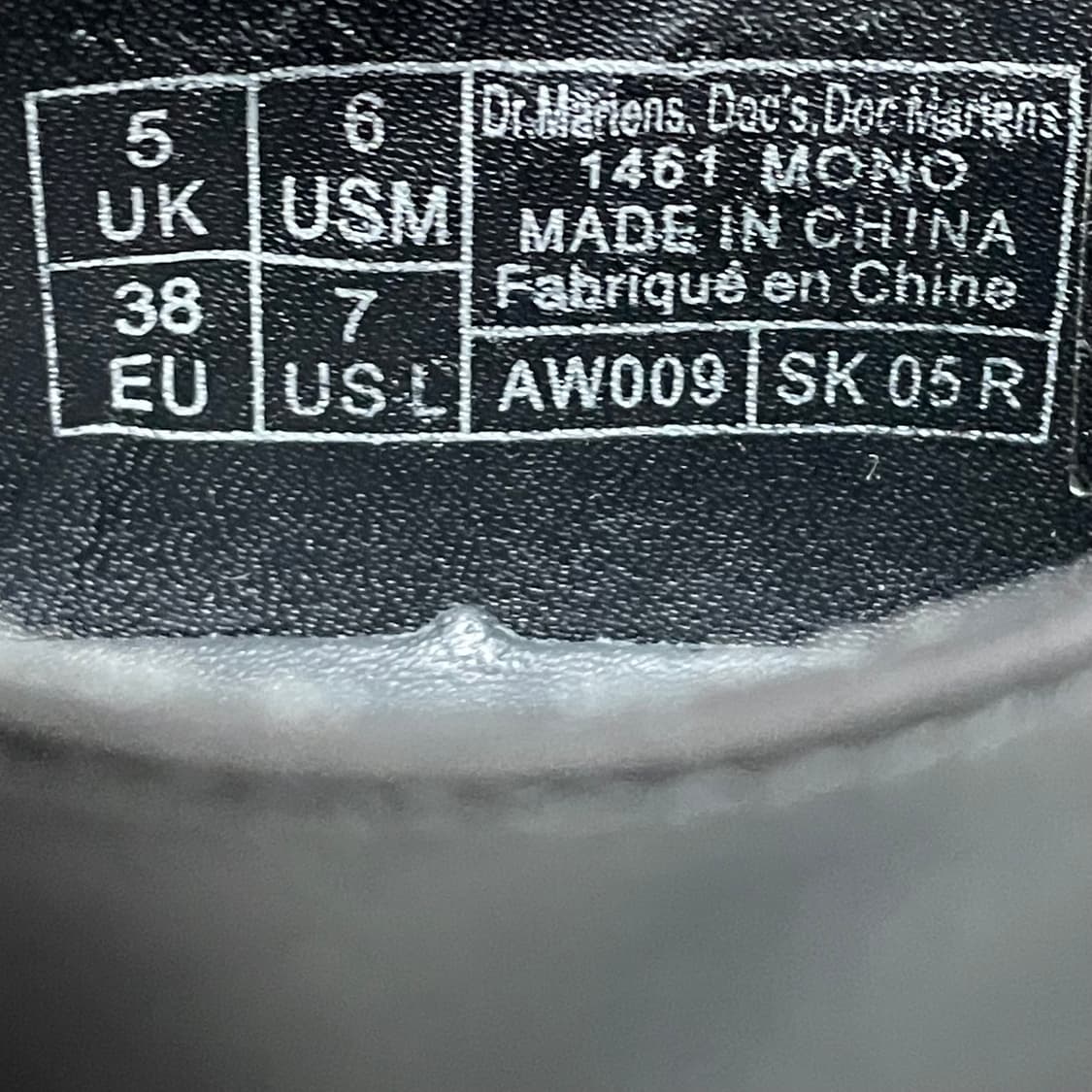 [uk5] 닥터마틴 1461 모노 블랙 더비슈즈 240 상품이미지6