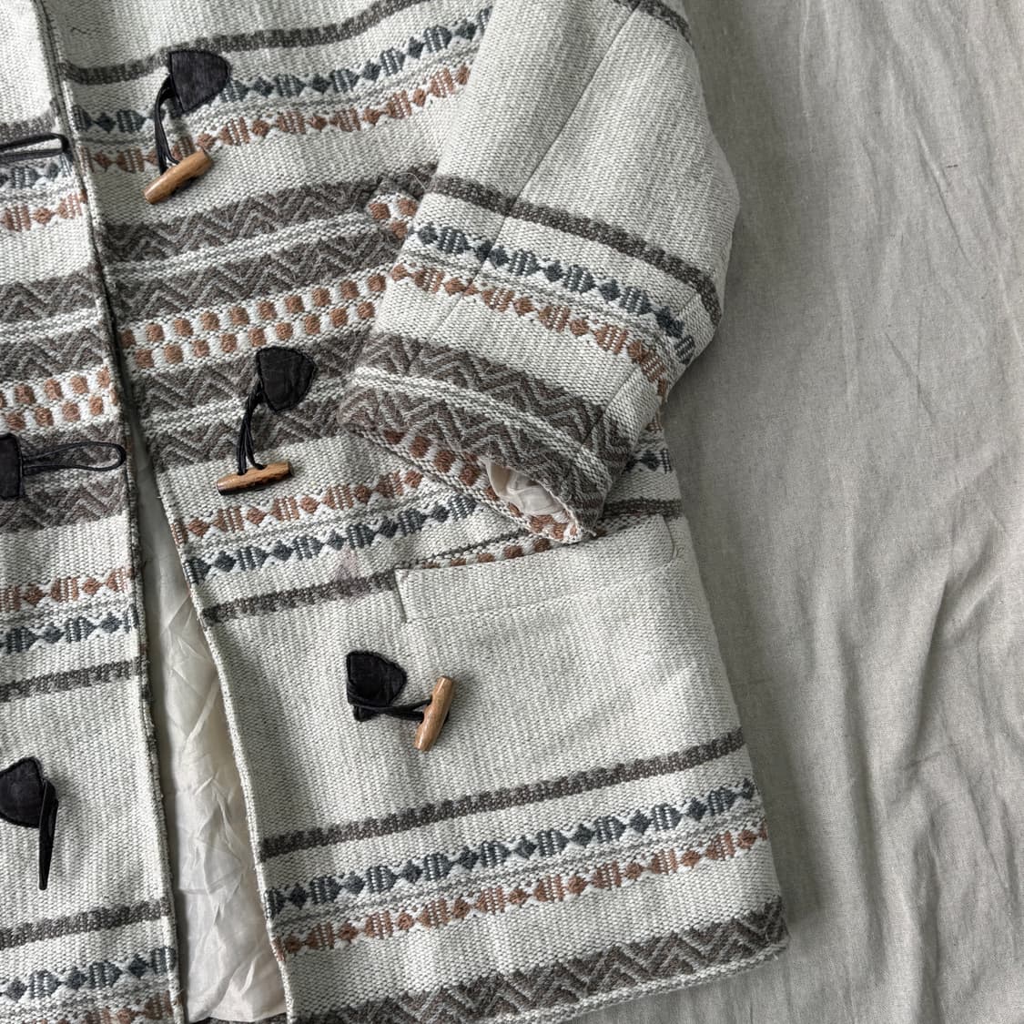 빈티지 에스닉 나바호 울 하츠 더플코트 100 상품이미지3