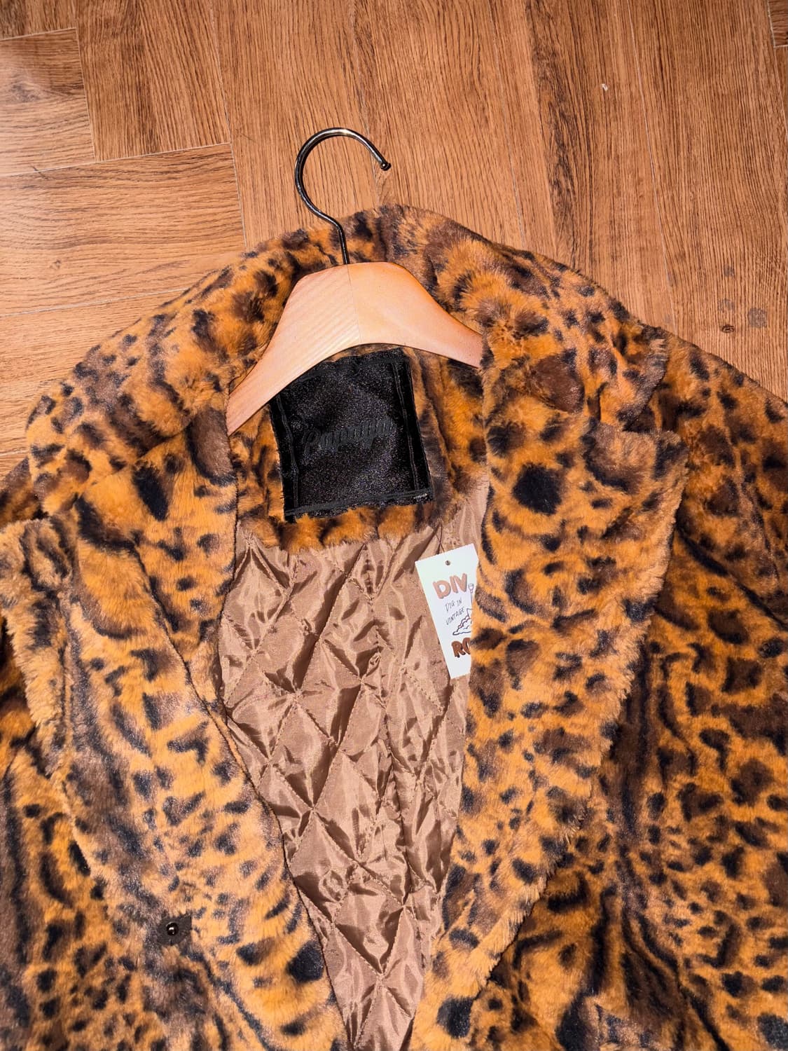 빈티지 레오파드 퍼 코트 상품이미지7