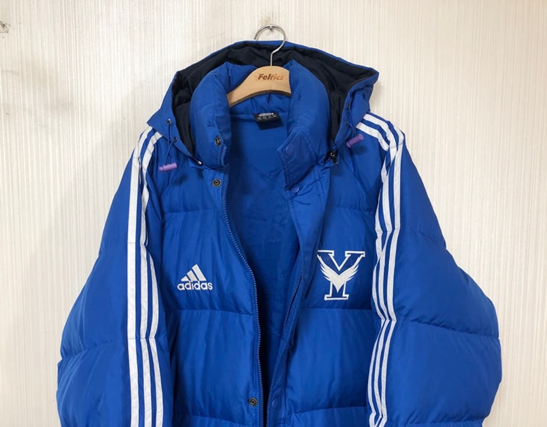 (지퍼고장) 아디다스 연세대학교 농구부 덕다운롱패딩자켓 110 상품이미지2