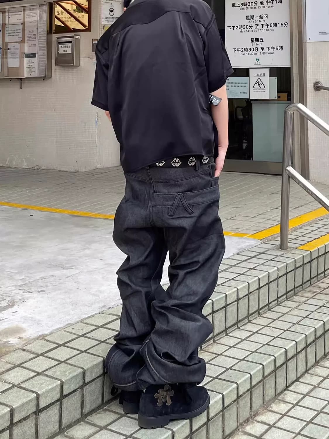 로우라이즈 와이드 데님 팬츠 상품이미지5