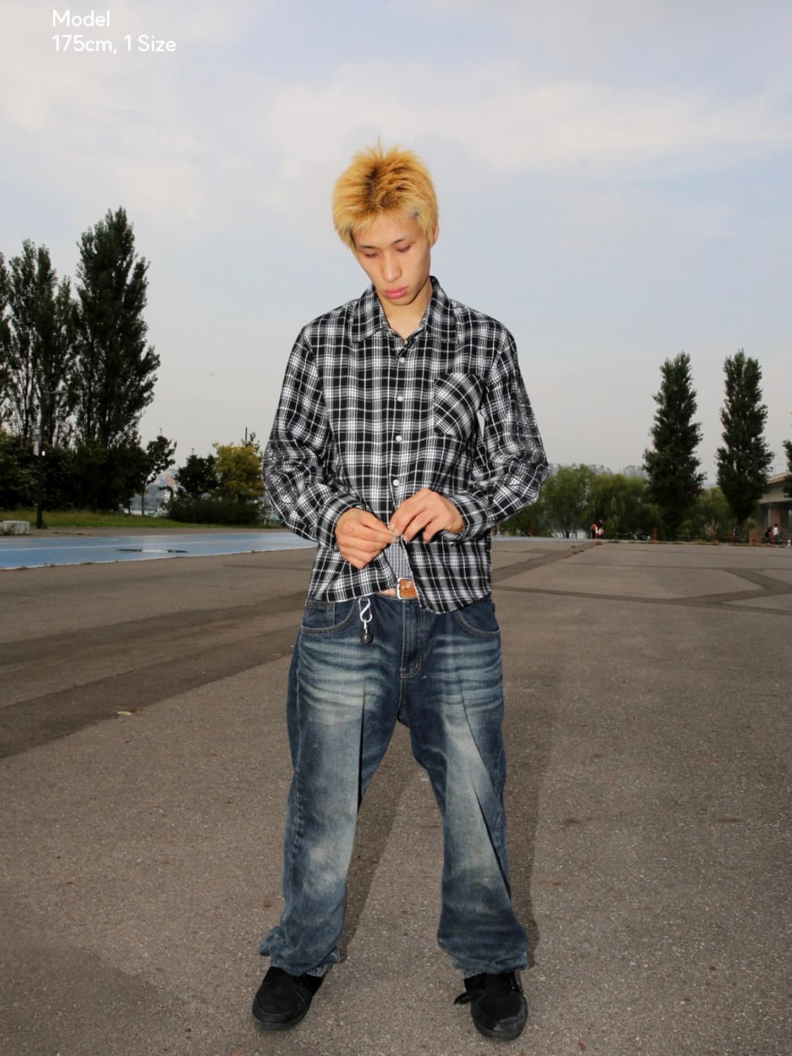 Ersco Washed Regular jeans beep blue 상품이미지4