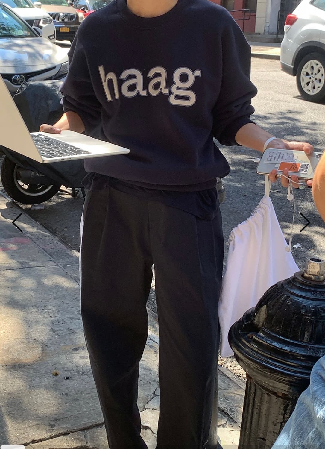 Haag 헤이그 클래식팬츠 네이비 M 상품이미지2