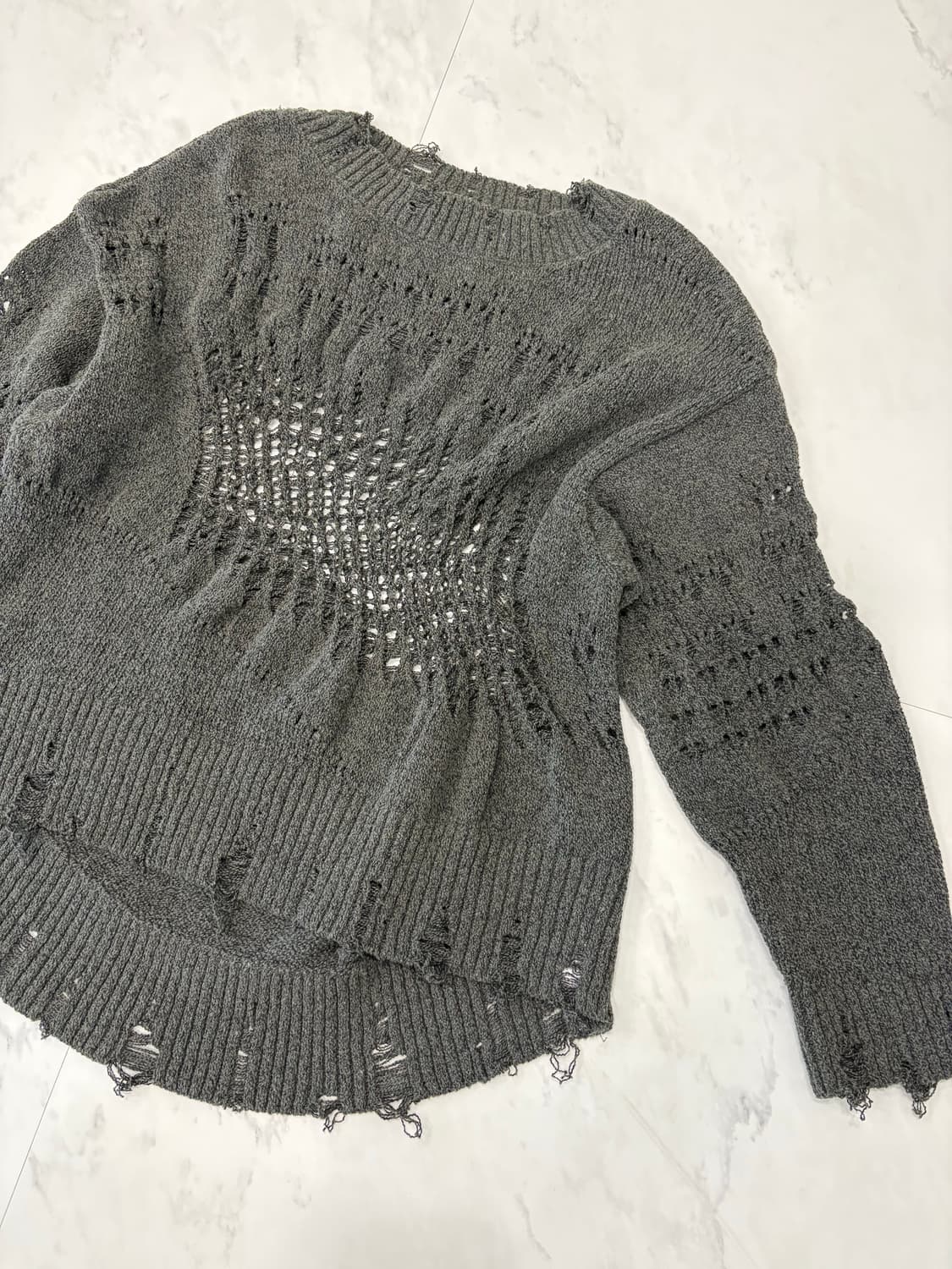 zara destroyed open-work knit 상품이미지2