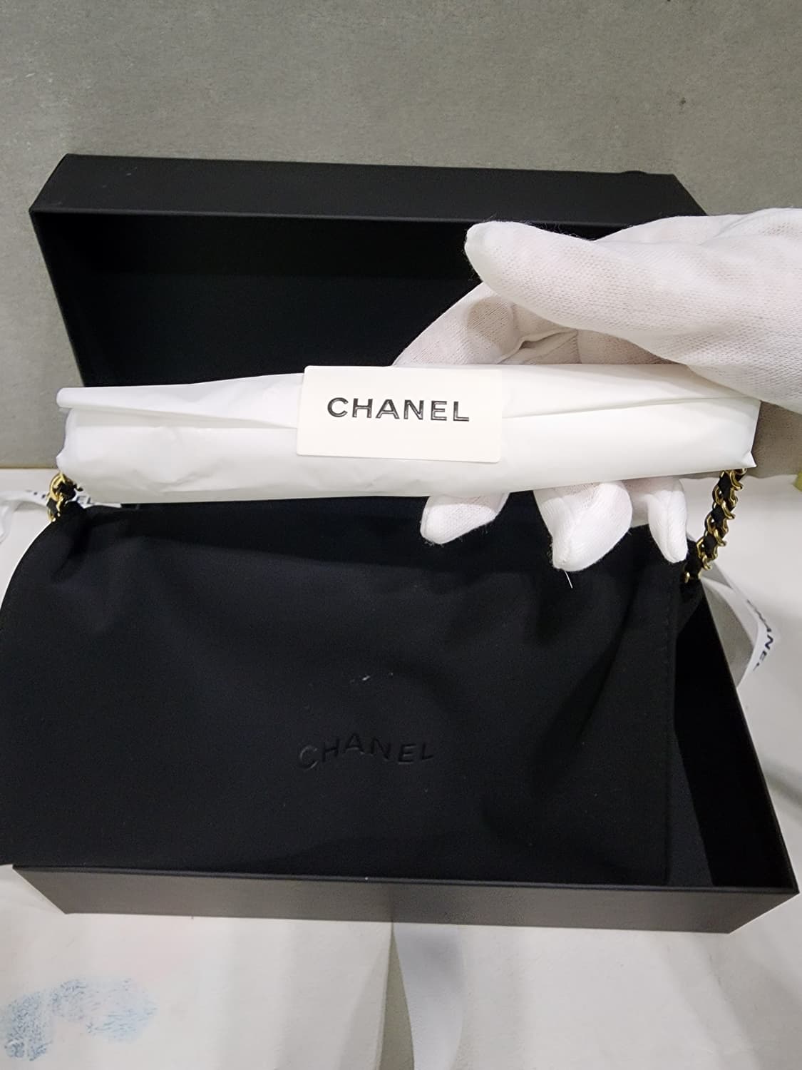 샤넬 WOC 램스킨 금장 2023.04구매 새제품 상품이미지4