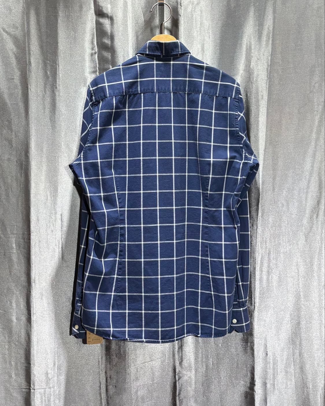 S Barbour 바버 네이비 원포켓 체크 셔츠 상품이미지3