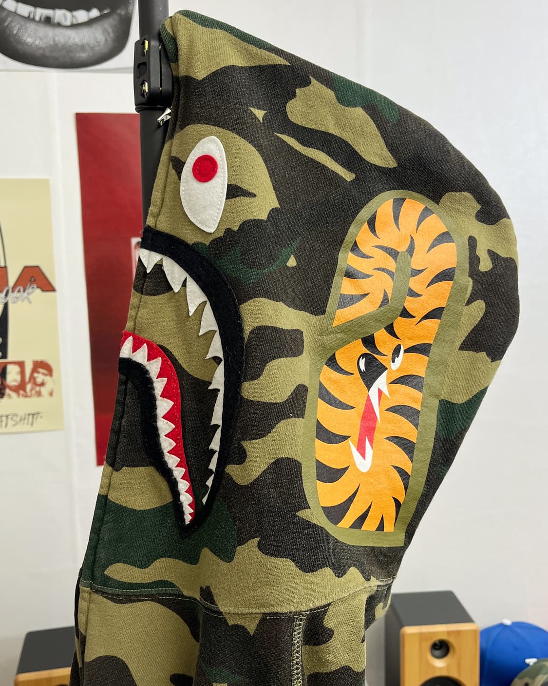 베이프 우드랜드 카모 샤크 후드집업 녹계 상품이미지9