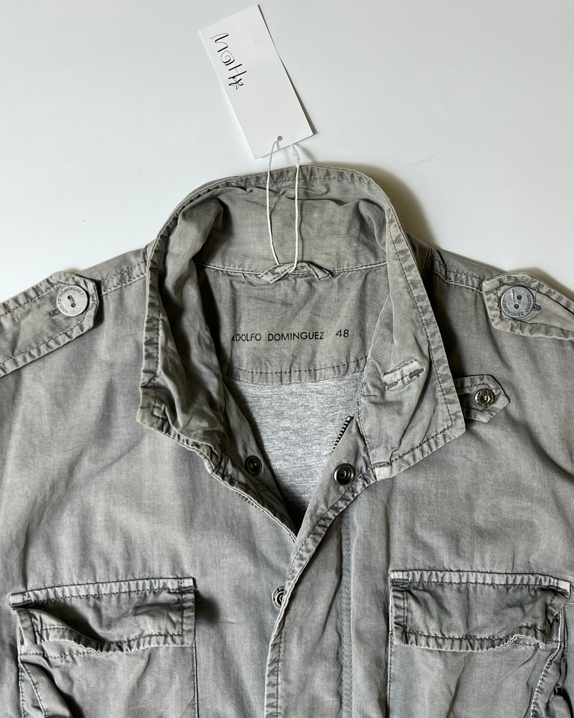 Adolfo Dominguez 빈티지 그레이 밀리터리 라이트 자켓 상품이미지9