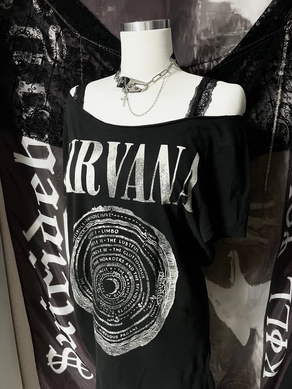 00s Nirvana Tee 너바나 루즈핏반팔티셔츠 섹시핀터나나깔오네갸루 상품이미지5