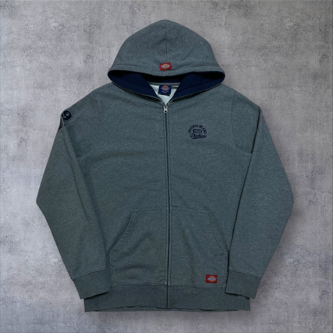 디키즈 스몰 로고 그레이 컬러 후드 집업 상품이미지1