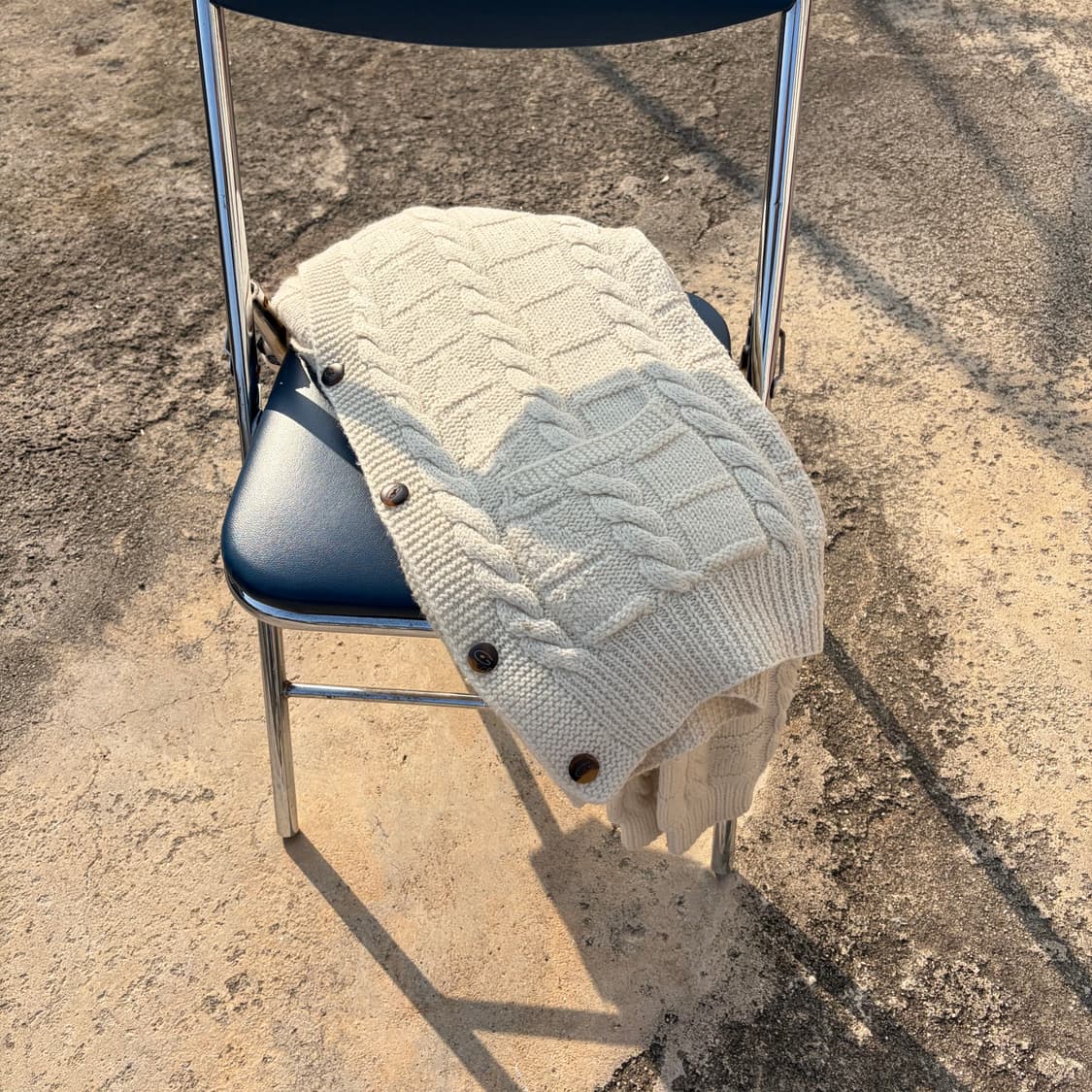 80s GANT 빈티지 울 핸드 니트 가디건 L 상품이미지8