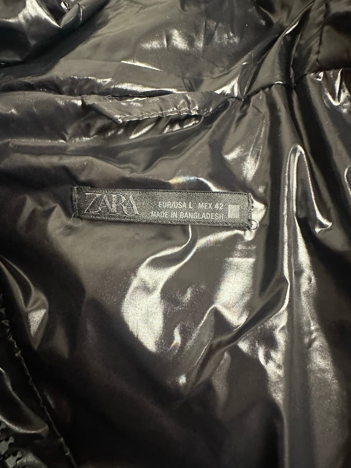 뭉클레어맛 자라 페더 워터프루프 유광 패딩 L 상품이미지5