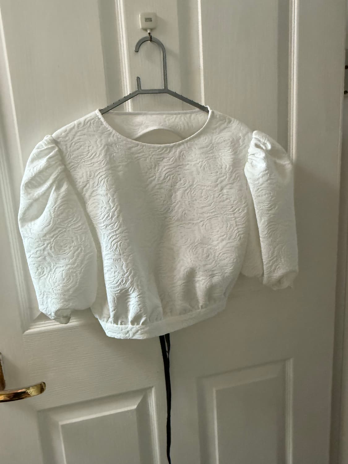 Howandwhat 크롭 블라우스 화이트  상품이미지5