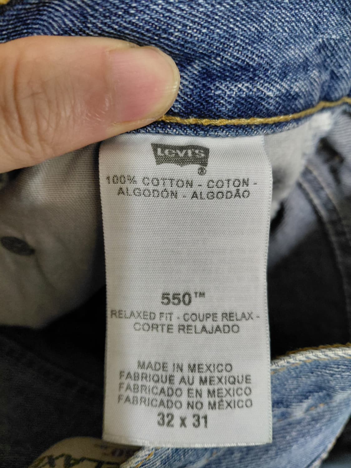 [리바이스550]멕시코제조 릴렉스핏 데님 청바지 32사이즈 상품이미지5