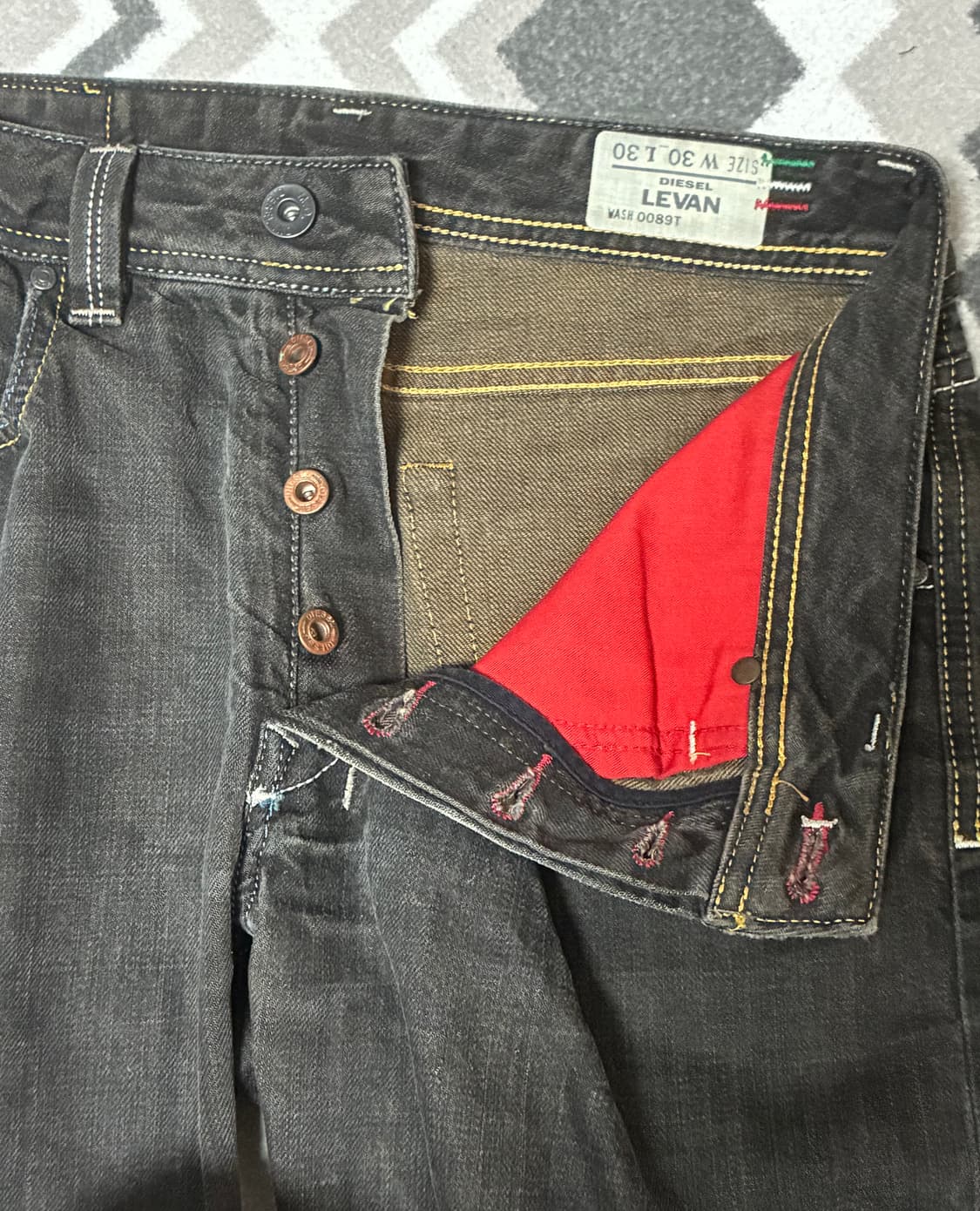 디젤 흑청 데님 (W30 / L30) 상품이미지4