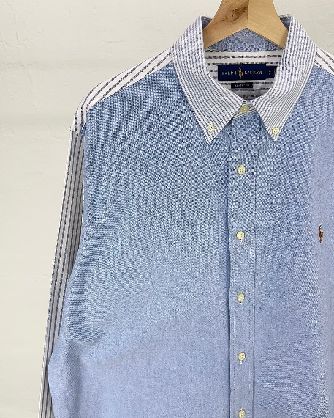 랄프로렌 스트라이프 투톤 옥스포드 클래식 핏 셔츠 상품이미지2
