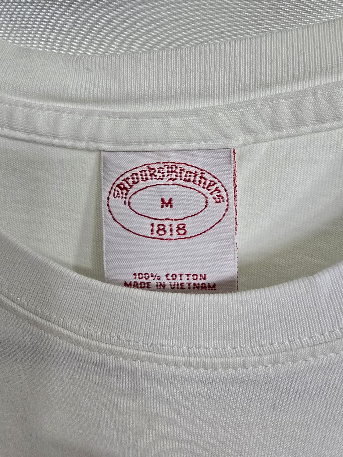 브룩스브라더스 화이트 반팔 티셔츠 (1943) 상품이미지3