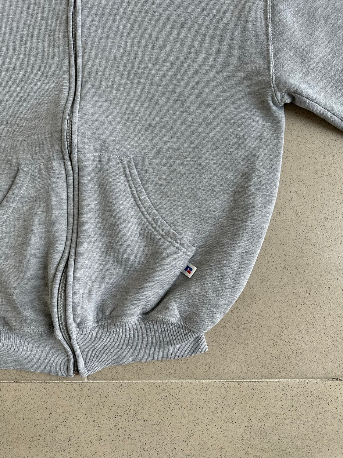 90s 빈티지 러셀 후드집업 그레이 M 상품이미지3