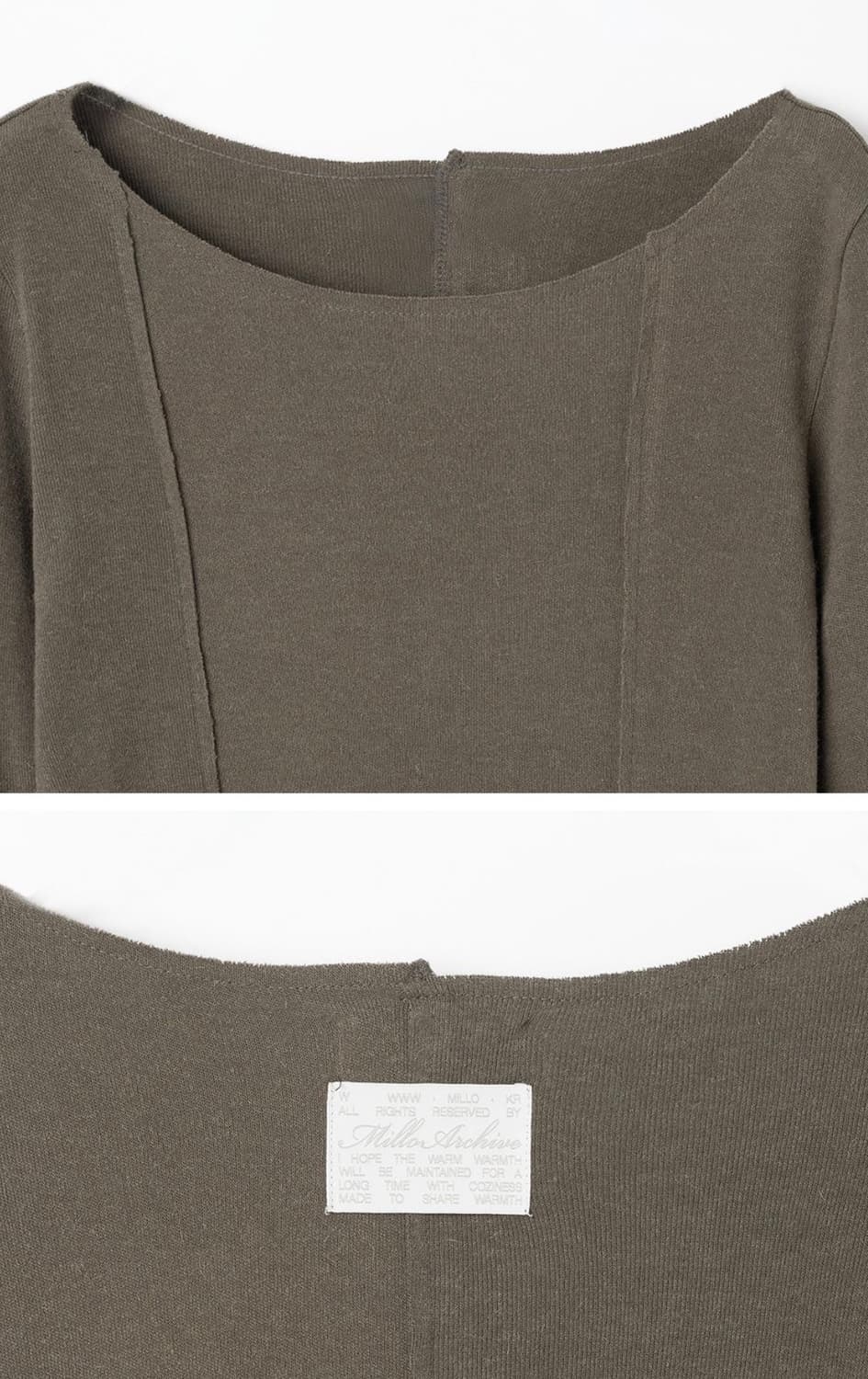 밀로우먼 컷오프 인시전 티셔츠 코코아색상 상품이미지4