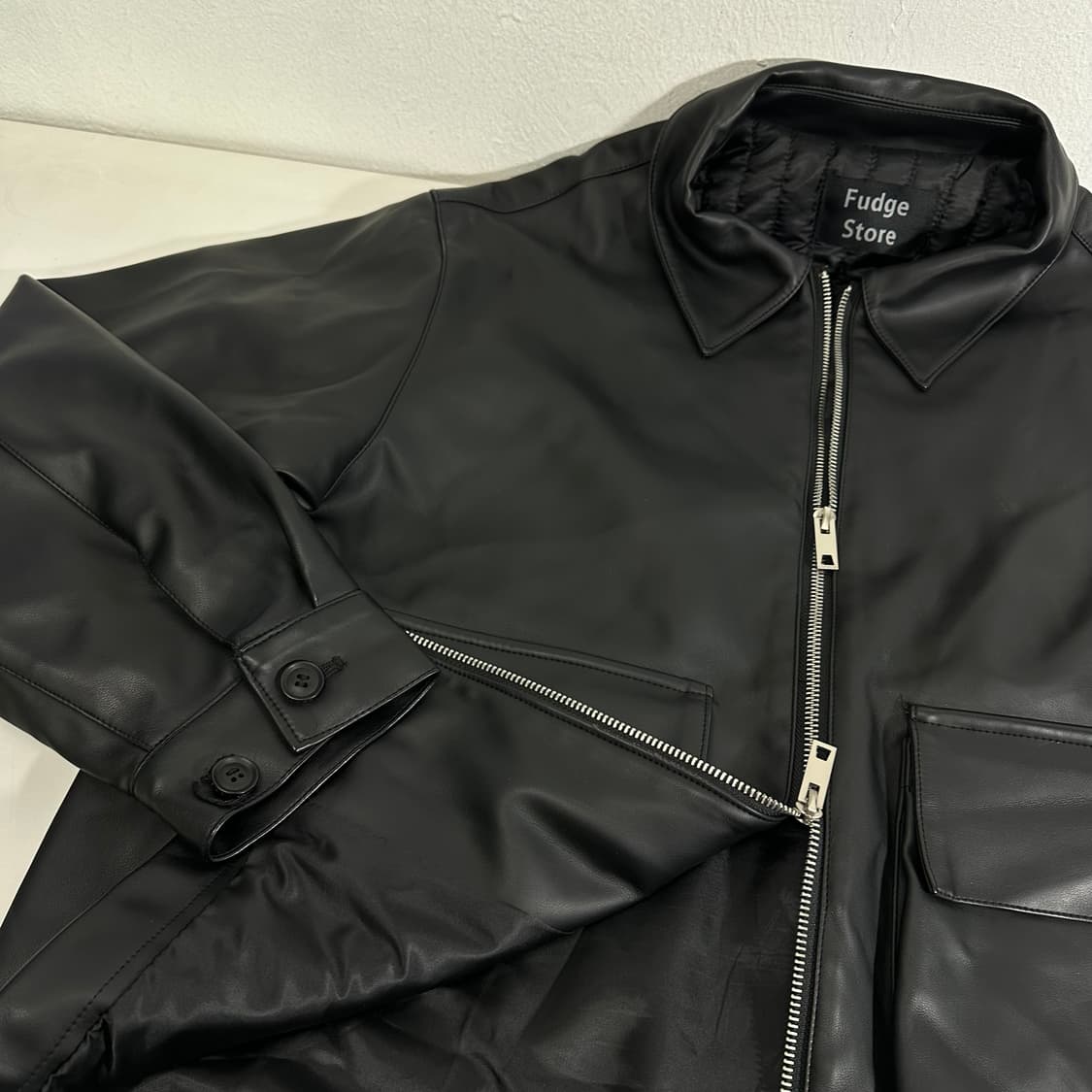 L 라퍼지스토어 블랙 가죽 레더자켓 상품이미지2