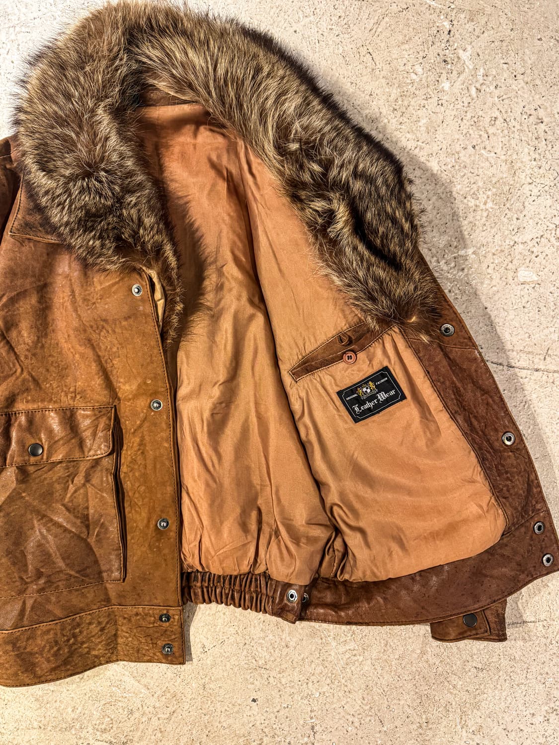 Leather Wear –  Fur Collar Leather Jacke 상품이미지8