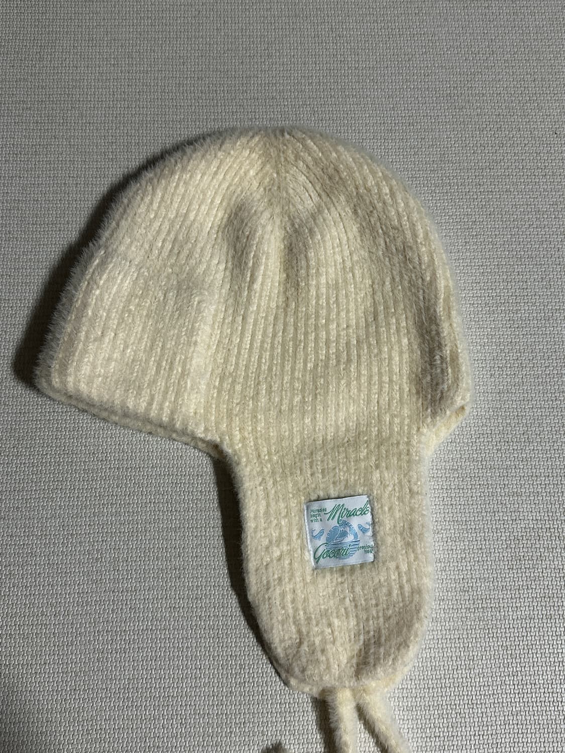 고코리 니트 트루퍼햇 아이보리 상품이미지4