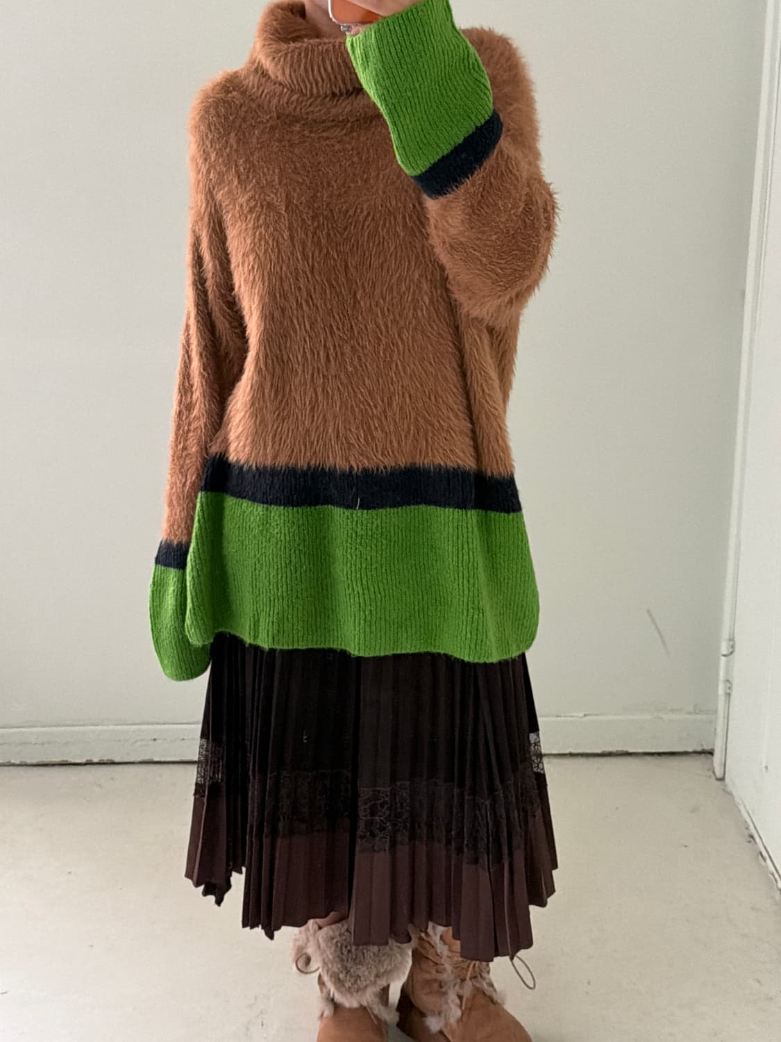 일본빈티지 니트 앙고라 터틀넥  상품이미지1