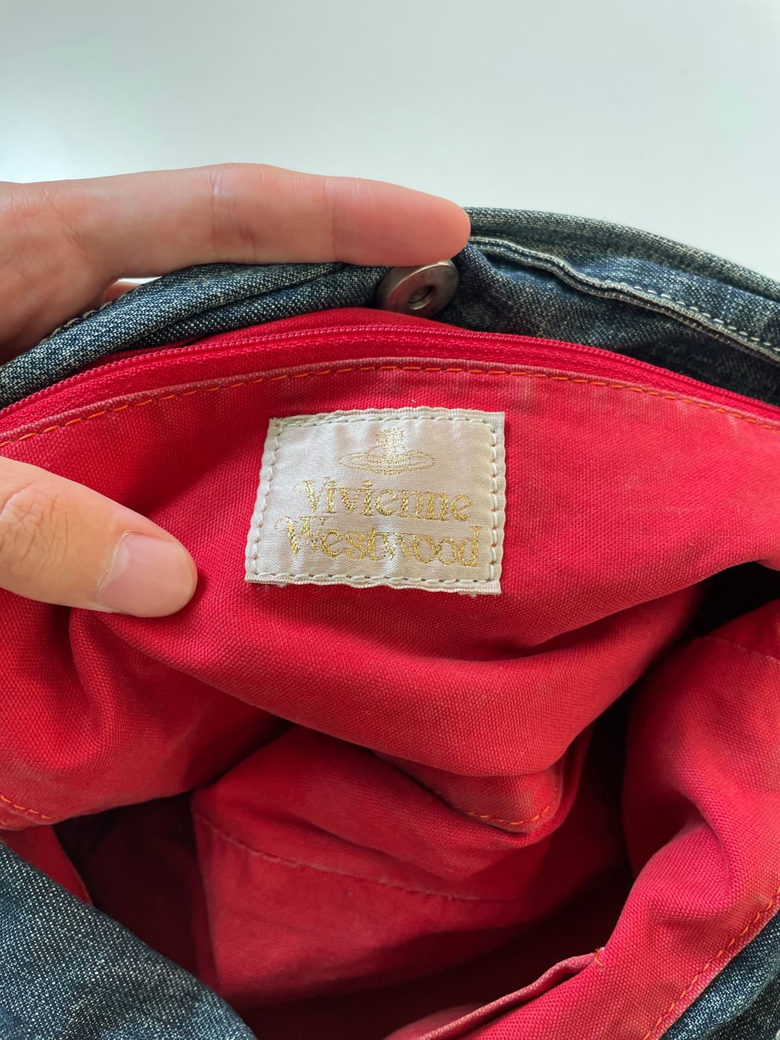 90s 비비안웨스트우드 데님 크로스백 상품이미지5