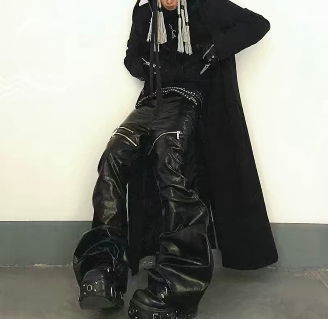 Slim Flare Wax Pants 상품이미지4