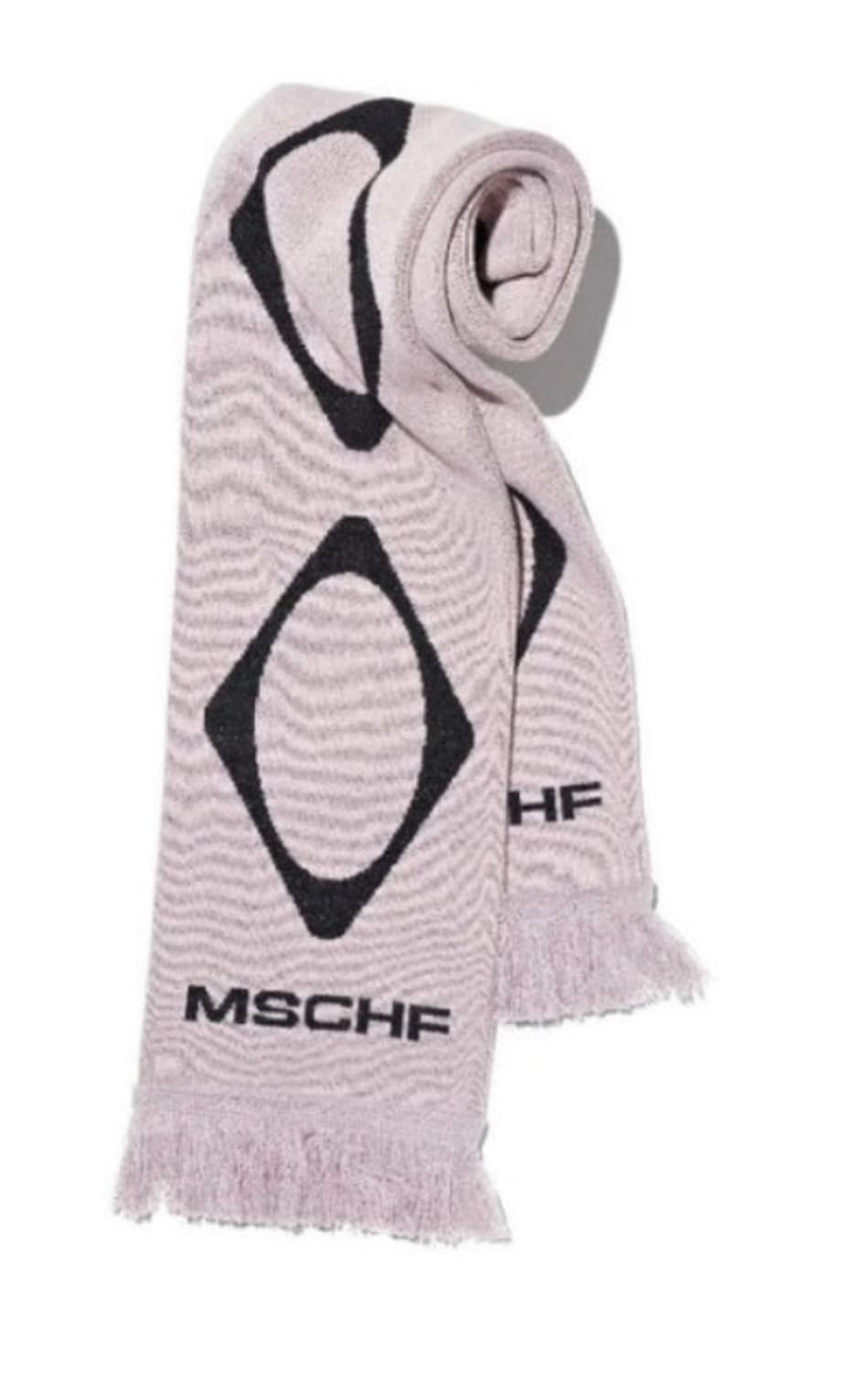 (유일매물) 미스치프 롬버스 머플러 핑크 상품이미지1