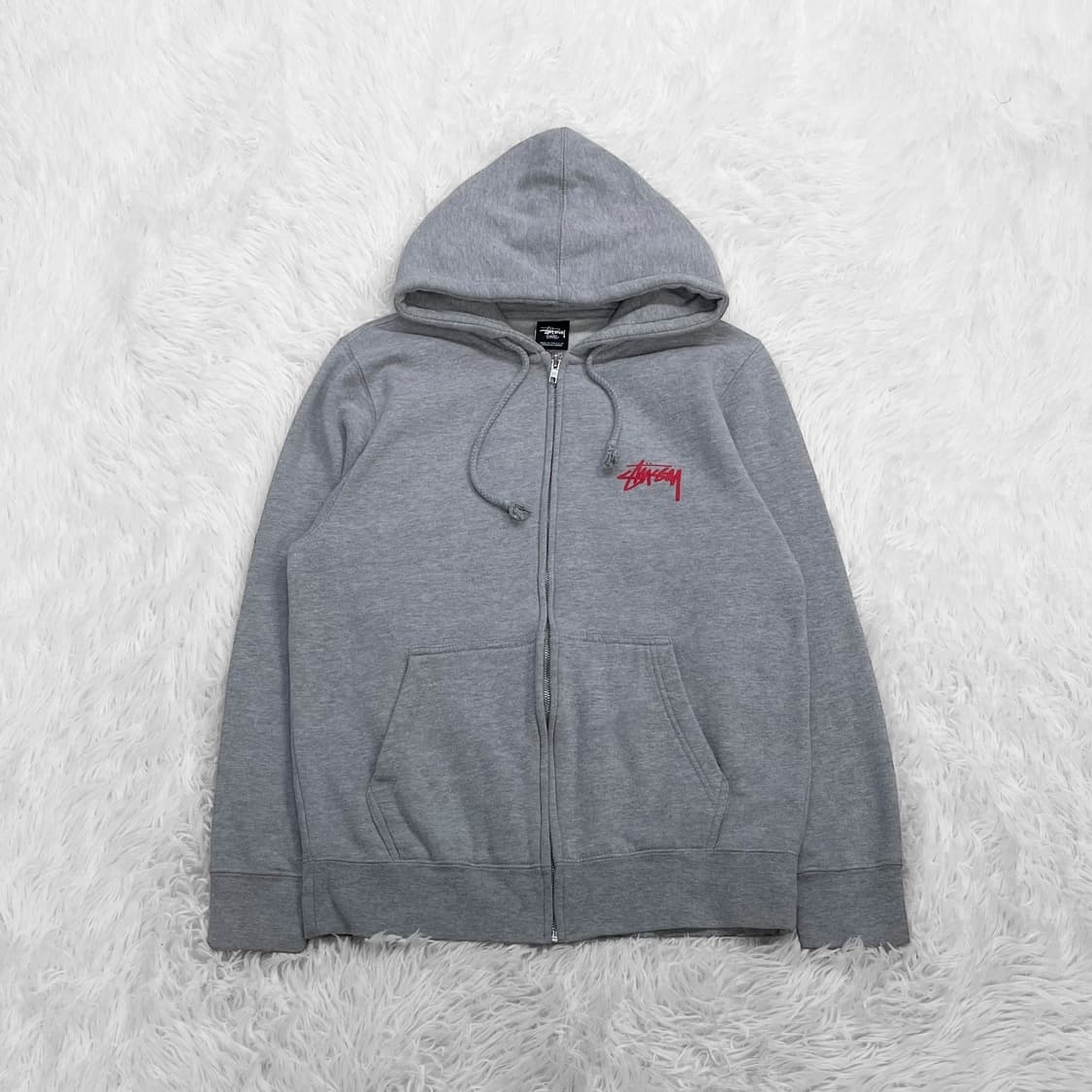 스투시 Stussy 멀티 로고 후드집업 그레이 상품이미지3