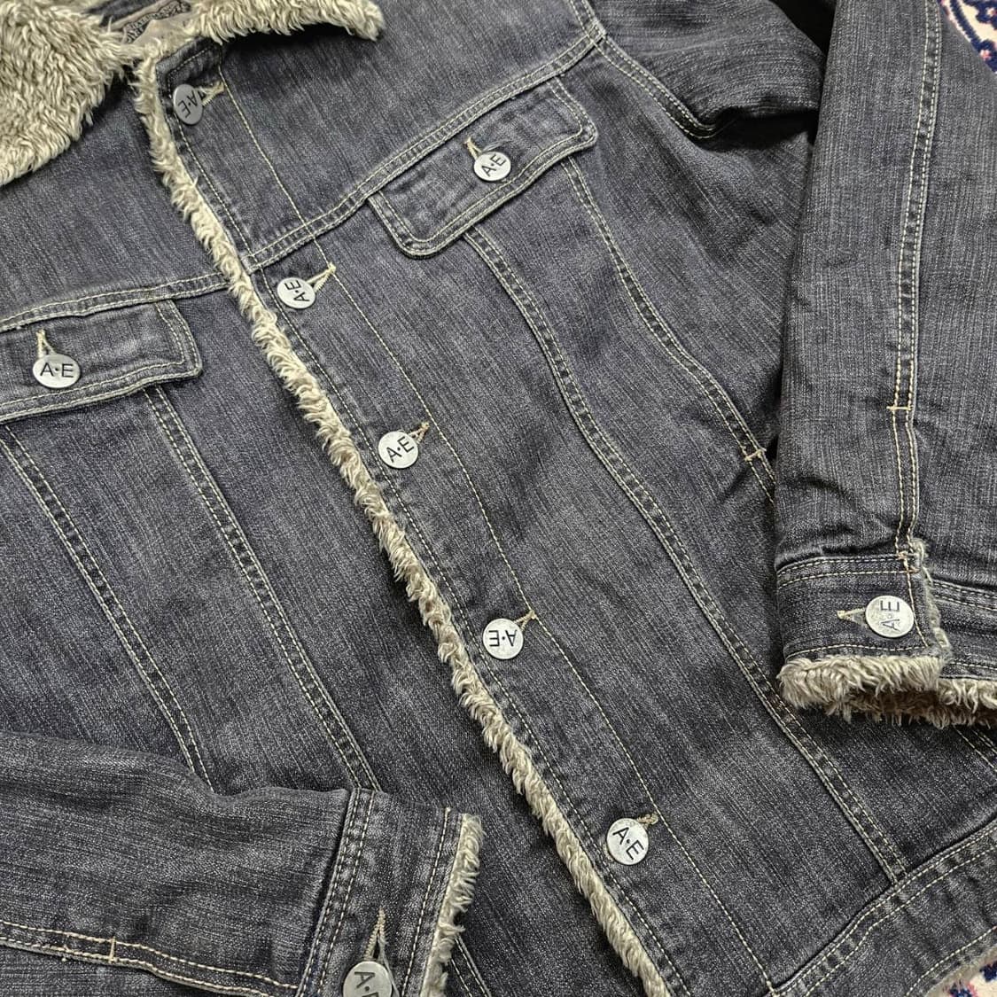 HALEMAND 양털 흑청 데님 자켓
L size 상품이미지3