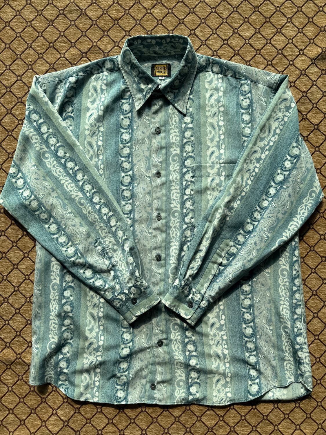 블루 패턴 셔츠 상품이미지2