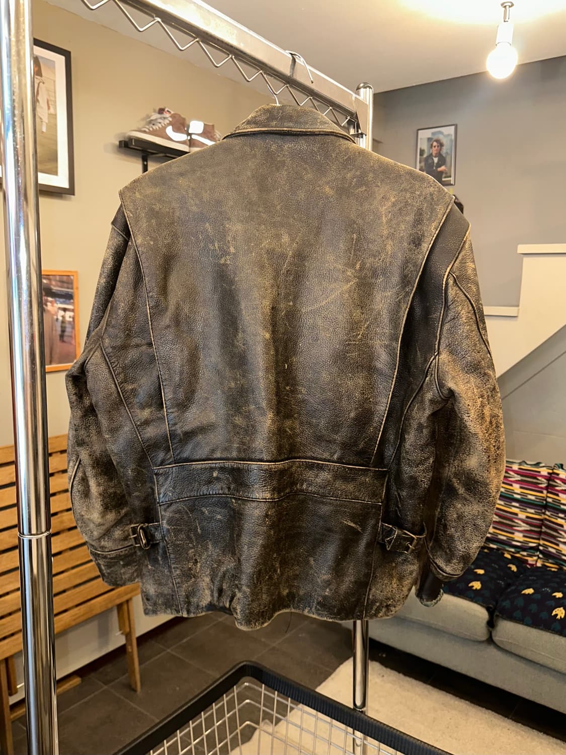 90’s Japanese Cow-leather aging jacket 상품이미지9
