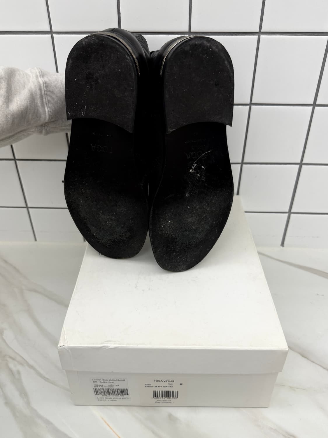 토가 레이스 업 레더 부츠 상품이미지7