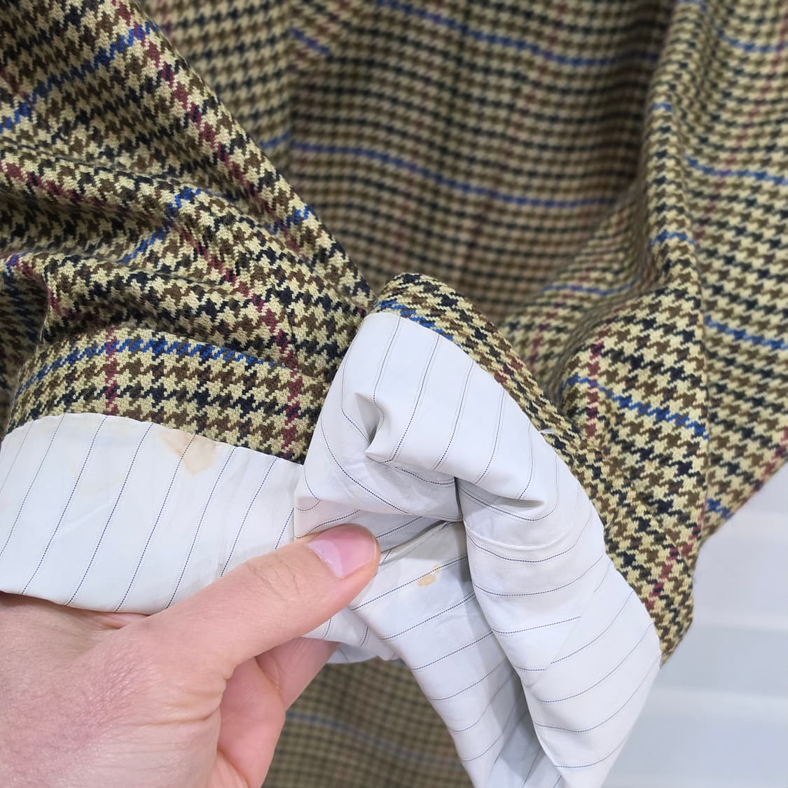 80-90s 영국산 버버리 캐시미어100 하운드투스 블레이져- M정도 상품이미지4