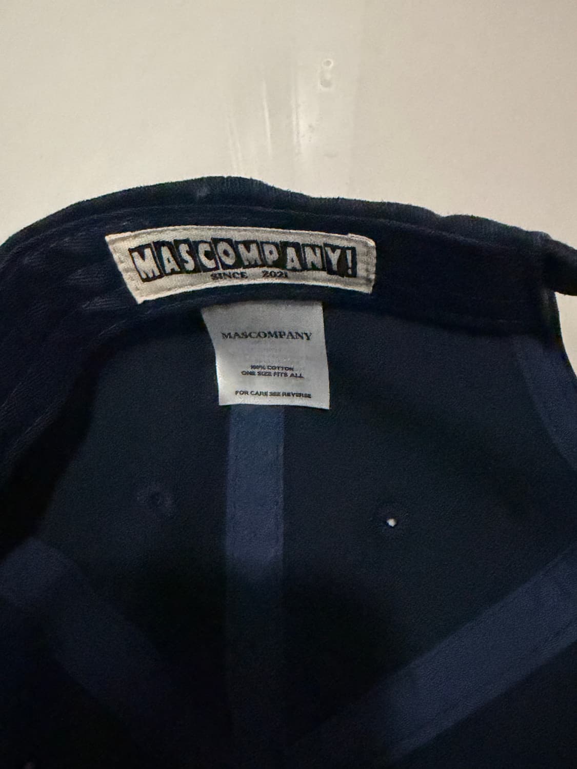 마스컴퍼니 'MY MOM SAYS ... cap' (네이비/레드 컬러)  상품이미지2