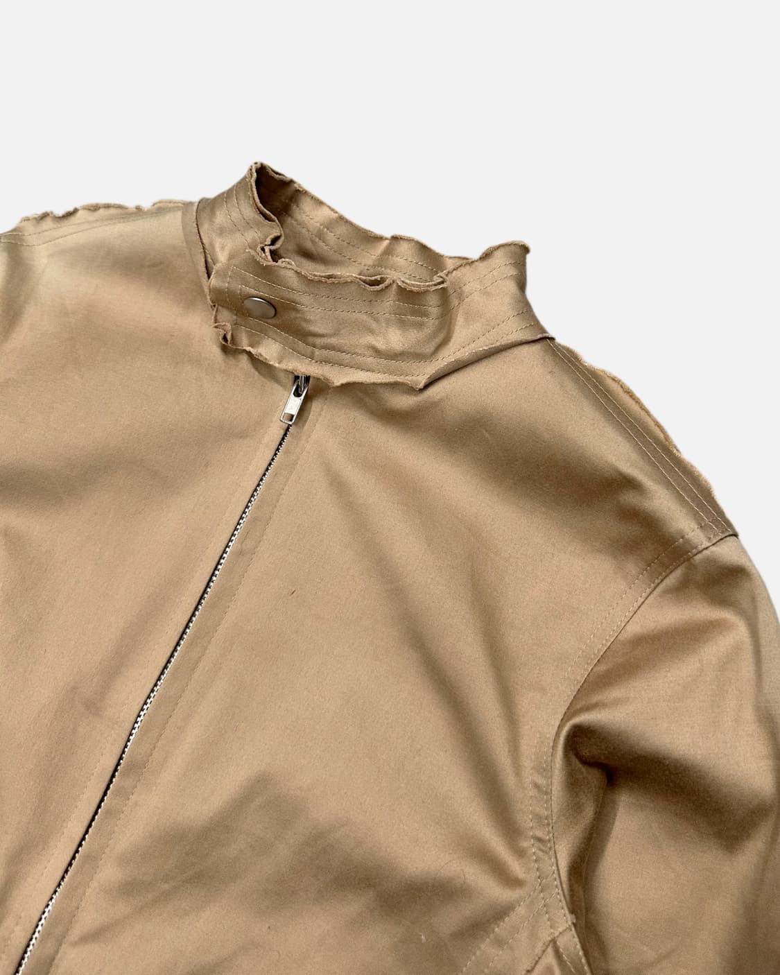 beige cotton cutting seam jacket 상품이미지3