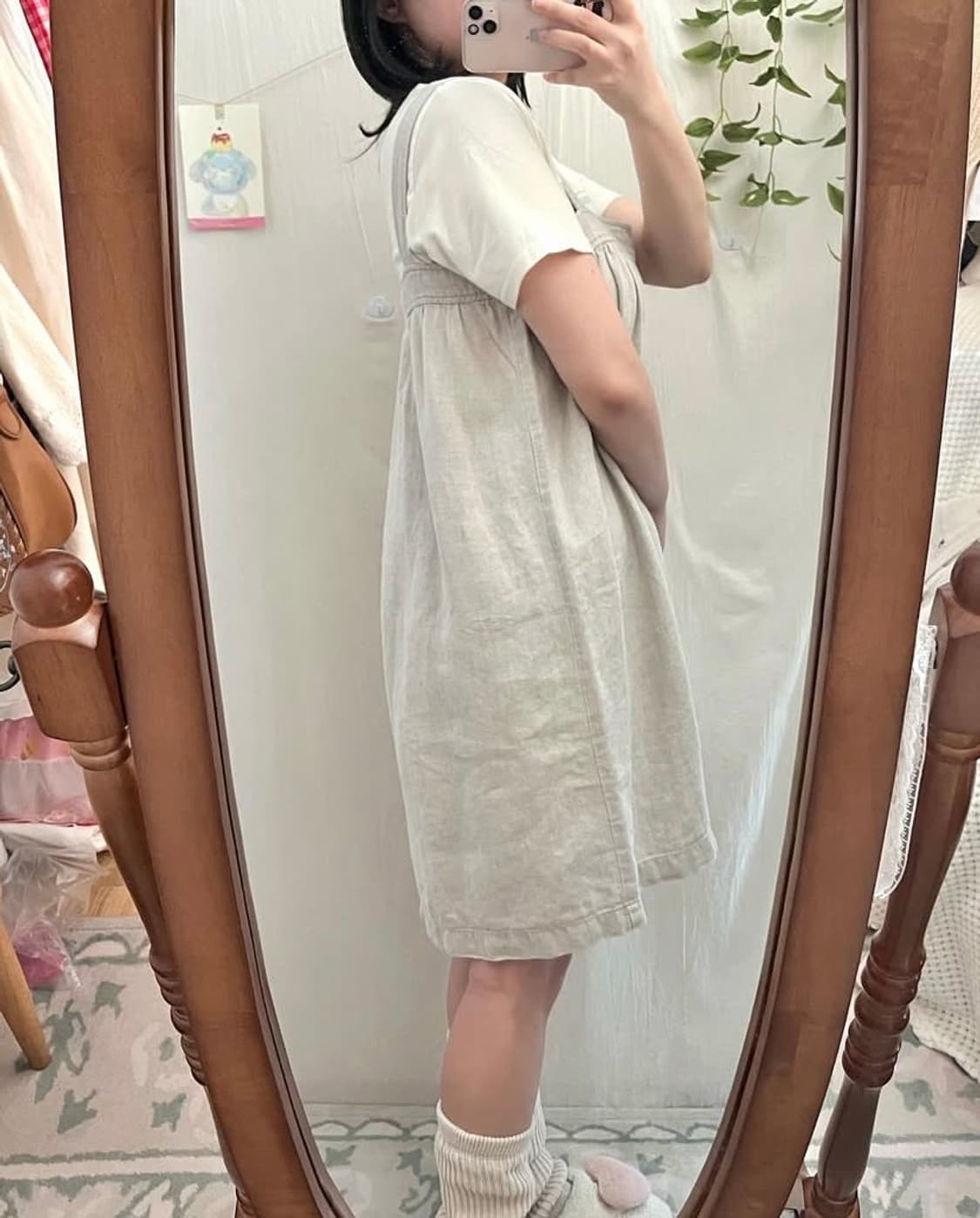 린넨 멜빵 원피스 상품이미지2